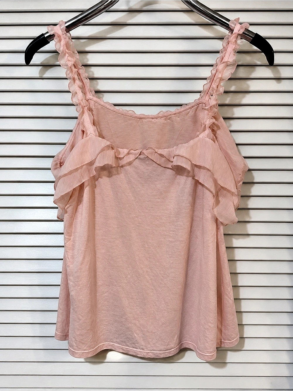 Express Pink Ruffle Tank Top - Picture 3 of 5